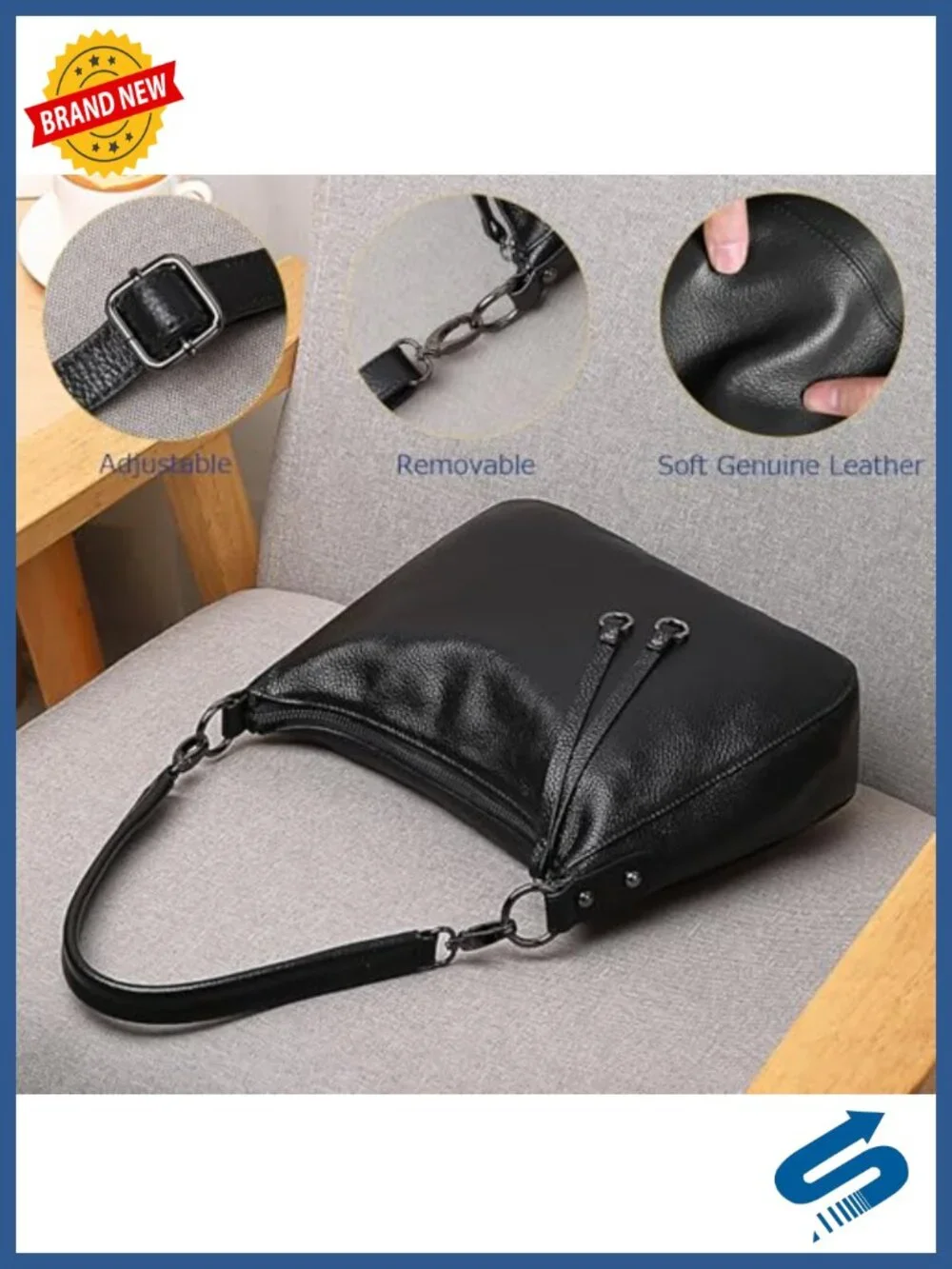 Genuine Leather Hobo Purse for Women Large Crossbody Bag Tote Shoulder Satchel